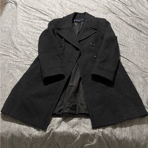 Charcoal Grey Wool Blend Women's Coat